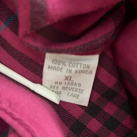 90s y2k CHRISTIAN DIOR mens pink plaid button up shirt cotton XL preppy classic - Picture 7 of 9